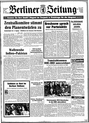 Berliner Zeitung Online-Archiv vom 18.12.1971