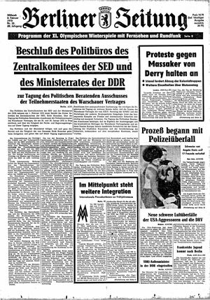 Berliner Zeitung Online-Archiv vom 02.02.1972