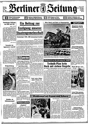 Berliner Zeitung Online-Archiv vom 25.09.1972