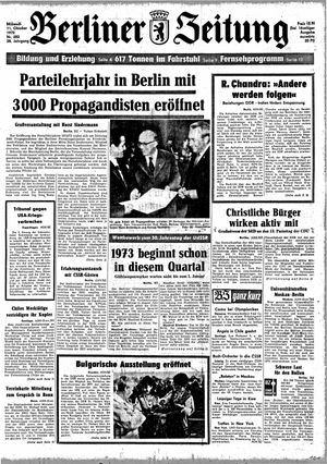 Berliner Zeitung Online-Archiv vom 11.10.1972
