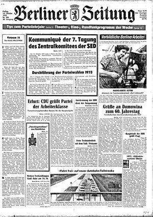 Berliner Zeitung Online-Archiv vom 13.10.1972