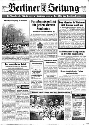 Berliner Zeitung Online-Archiv vom 05.11.1972