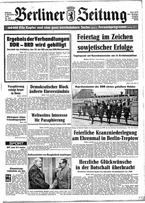 Berliner Zeitung Online-Archiv vom 08.11.1972