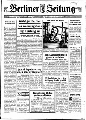 Berliner Zeitung Online-Archiv vom 06.03.1973