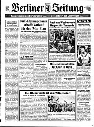 Berliner Zeitung Online-Archiv vom 19.11.1973