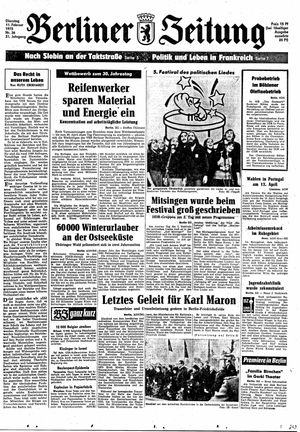 Berliner Zeitung Online-Archiv vom 11.02.1975