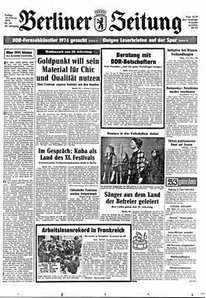 Berliner Zeitung Online-Archiv vom 14.02.1975
