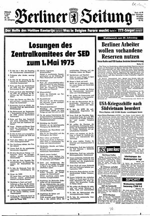 Berliner Zeitung Online-Archiv vom 09.04.1975