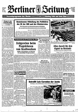 Berliner Zeitung Online-Archiv vom 29.07.1975