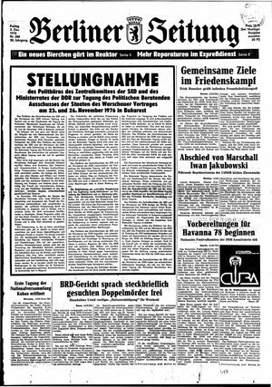 Berliner Zeitung Online-Archiv vom 03.12.1976