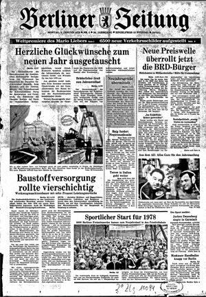 Berliner Zeitung Online-Archiv vom 02.01.1978