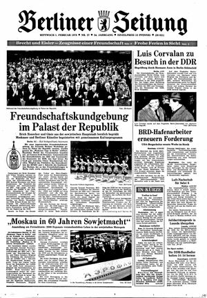 Berliner Zeitung Online-Archiv vom 01.02.1978