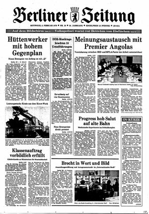 Berliner Zeitung Online-Archiv vom 08.02.1978