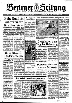 Berliner Zeitung Online-Archiv vom 04.04.1978