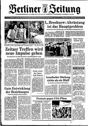 Berliner Zeitung Online-Archiv vom 08.04.1978