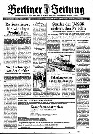 Berliner Zeitung Online-Archiv vom 22.04.1978