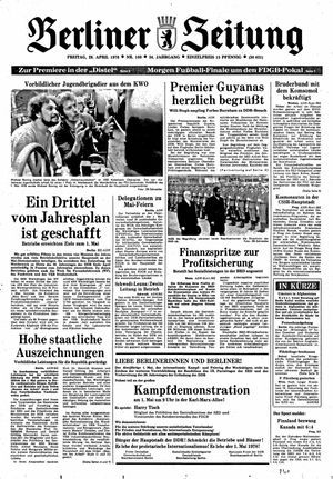 Berliner Zeitung Online-Archiv vom 28.04.1978