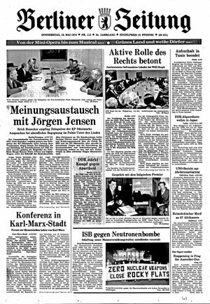 Berliner Zeitung Online-Archiv vom 18.05.1978