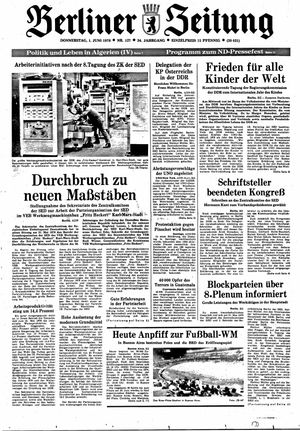 Berliner Zeitung Online-Archiv vom 01.06.1978