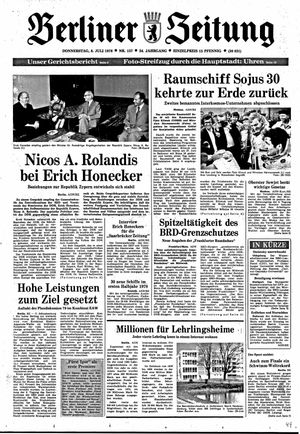 Berliner Zeitung Online-Archiv vom 06.07.1978