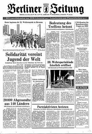Berliner Zeitung Online-Archiv vom 28.07.1978
