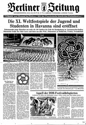 Berliner Zeitung Online-Archiv vom 29.07.1978