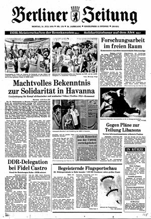 Berliner Zeitung Online-Archiv vom 31.07.1978
