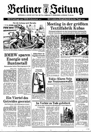 Berliner Zeitung Online-Archiv vom 02.08.1978