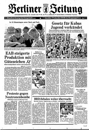 Berliner Zeitung Online-Archiv vom 05.08.1978