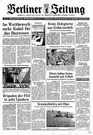 Berliner Zeitung Online-Archiv vom 08.08.1978
