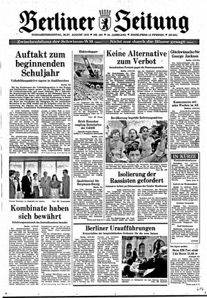 Berliner Zeitung Online-Archiv vom 26.08.1978