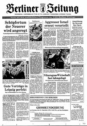 Berliner Zeitung Online-Archiv vom 07.09.1978