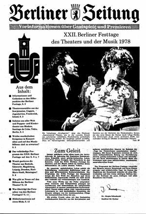 Berliner Zeitung Online-Archiv vom 07.09.1978