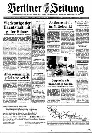 Berliner Zeitung Online-Archiv vom 16.09.1978
