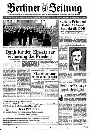 Berliner Zeitung Online-Archiv vom 30.09.1978