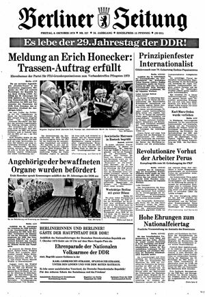Berliner Zeitung Online-Archiv vom 06.10.1978