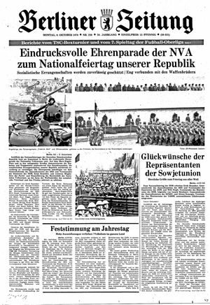 Berliner Zeitung Online-Archiv vom 09.10.1978