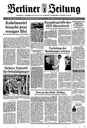 Berliner Zeitung Online-Archiv vom 11.10.1978