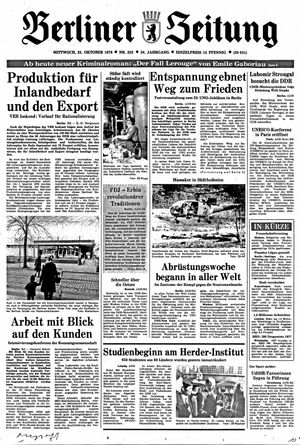 Berliner Zeitung Online-Archiv vom 25.10.1978