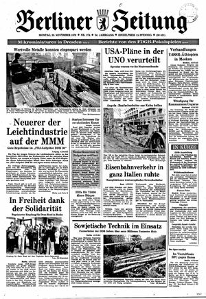 Berliner Zeitung Online-Archiv vom 20.11.1978
