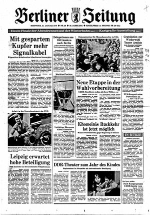 Berliner Zeitung Online-Archiv vom 31.01.1979
