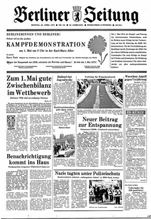 Berliner Zeitung Online-Archiv vom 30.04.1979