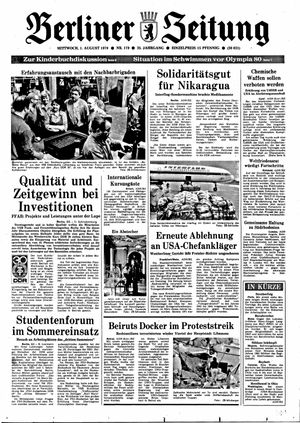 Berliner Zeitung Online-Archiv vom 01.08.1979