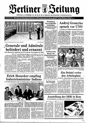 Berliner Zeitung Online-Archiv vom 26.09.1979