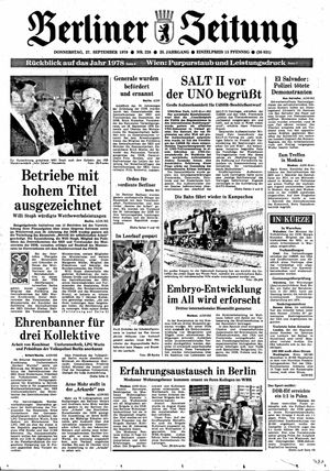 Berliner Zeitung Online-Archiv vom 27.09.1979