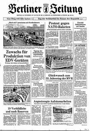 Berliner Zeitung Online-Archiv vom 26.11.1979