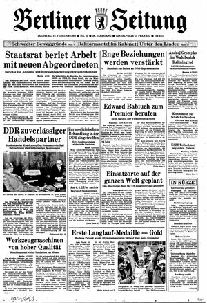 Berliner Zeitung Online-Archiv vom 19.02.1980