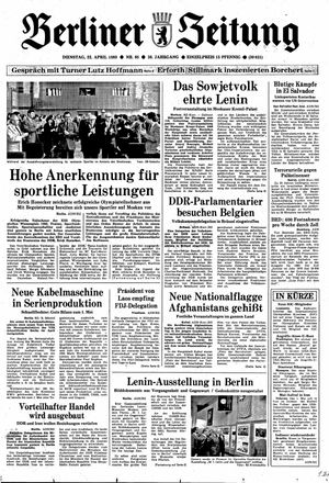 Berliner Zeitung Online-Archiv vom 22.04.1980
