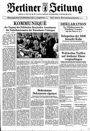 Berliner Zeitung Online-Archiv vom 16.05.1980