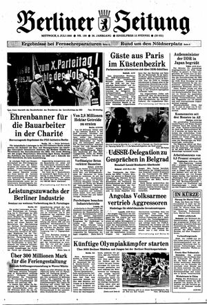Berliner Zeitung Online-Archiv vom 09.07.1980